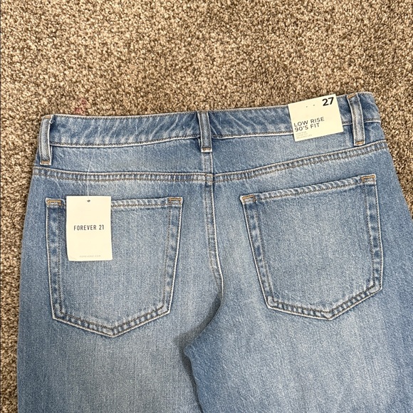 Forever 21 Light Blue Distressed Straight Leg Jeans - Picture 4 of 4